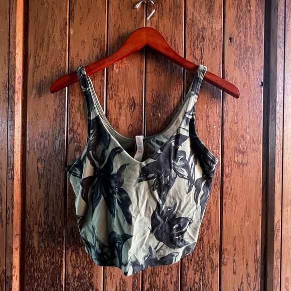 Lululemon Align Tank Top Botanical Bloom Green Twill Multi - Picture 4 of 6